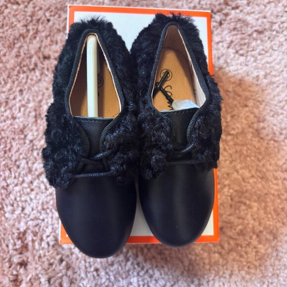 Camille Toddler/Baby Black Leather + Sherpa (Waverly) New in Box Size 23 - Picture 3 of 5